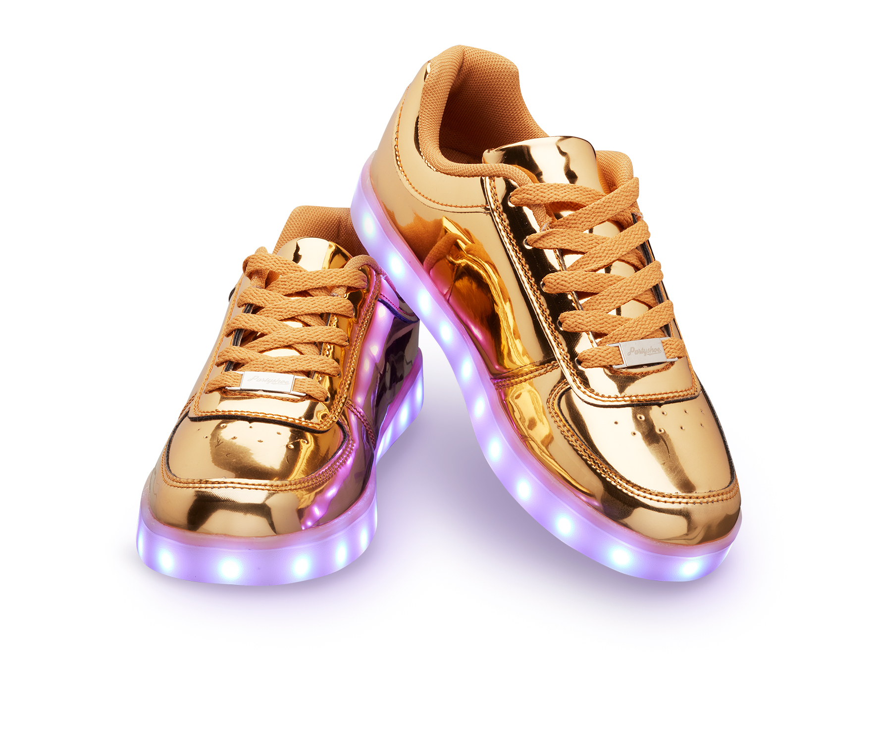 gold led shoes